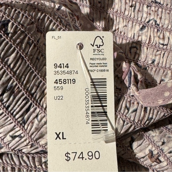 Reitmans Women’s Smocked Floral Dress Purple Size XL - Picture 8 of 13